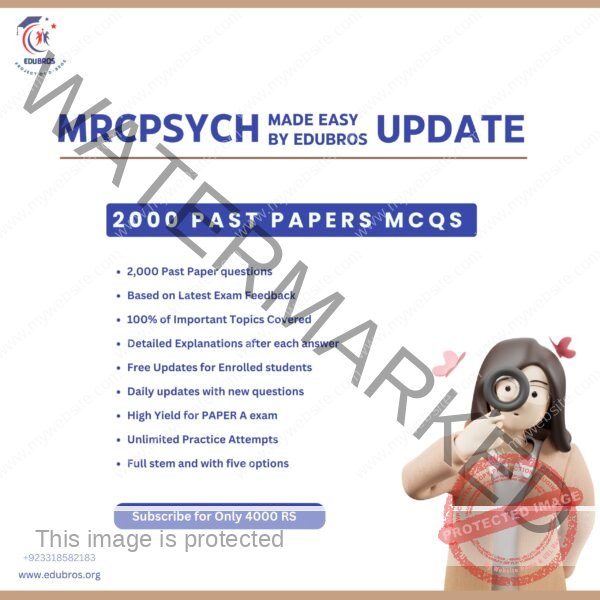 MRCPSYCH PAPER A - 2000 PAST PAPER QUESTIONS