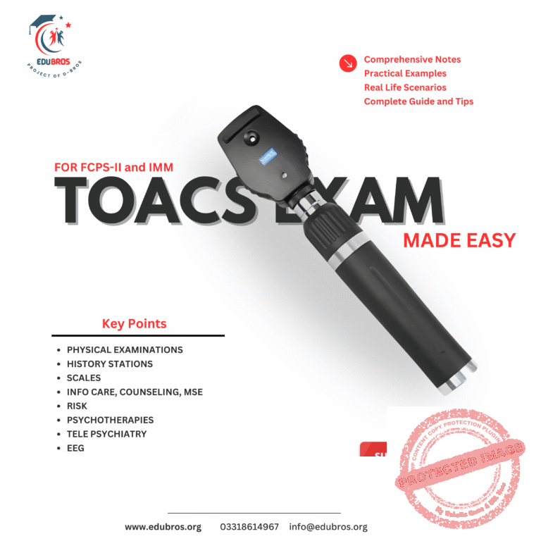 TOACS Exam Psychiatry