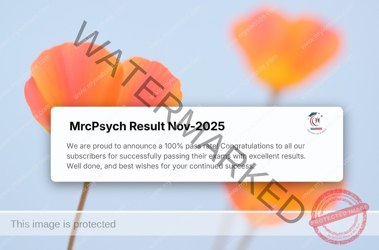 MRCPsych Paper A Results Cover